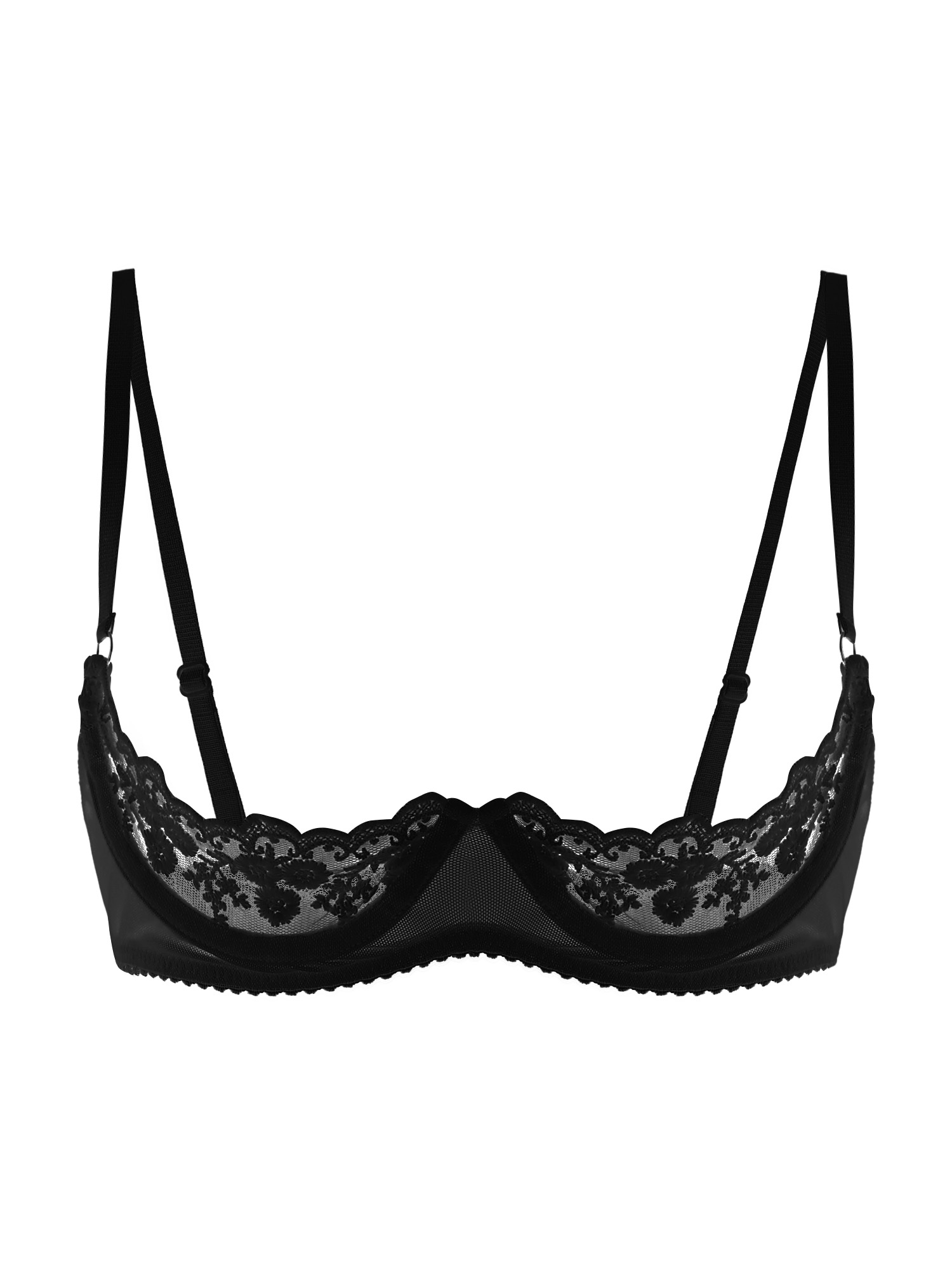 Lingerie - Bra Wanita Seksi dengan Cup Terbuka,
