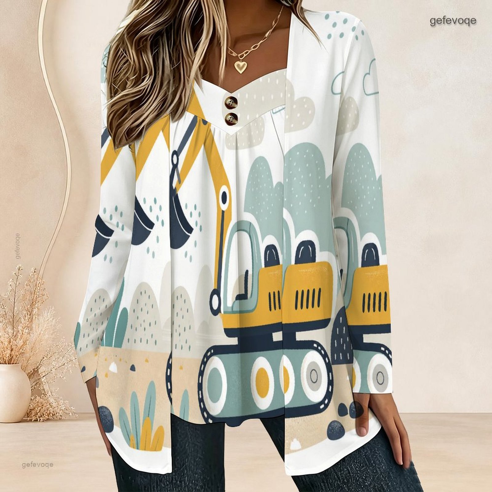 Blouses - Blus Wanita Model Dua Potong Palsu