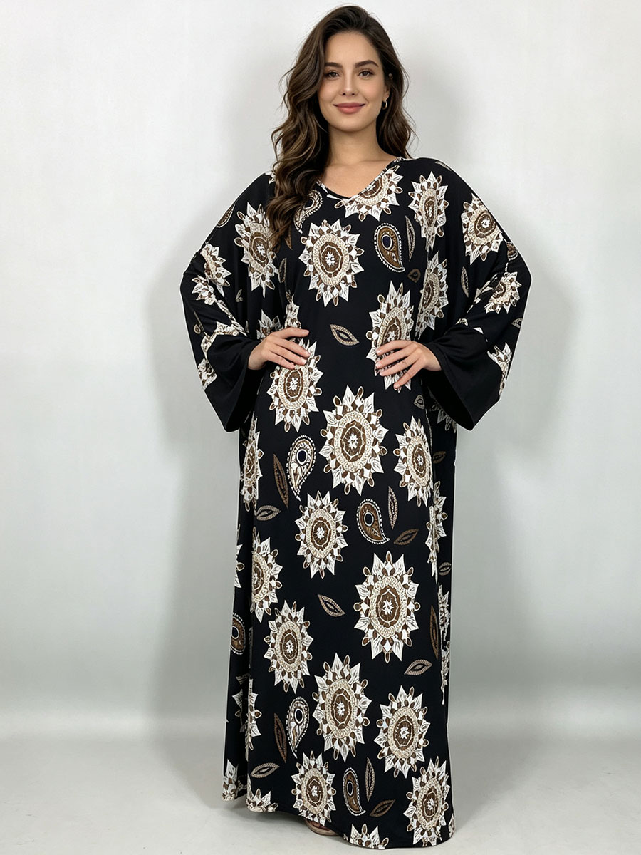Boho Summer Beach Maxi Dress - Gaun Maxi Ukuran Besar untuk Wanita,
