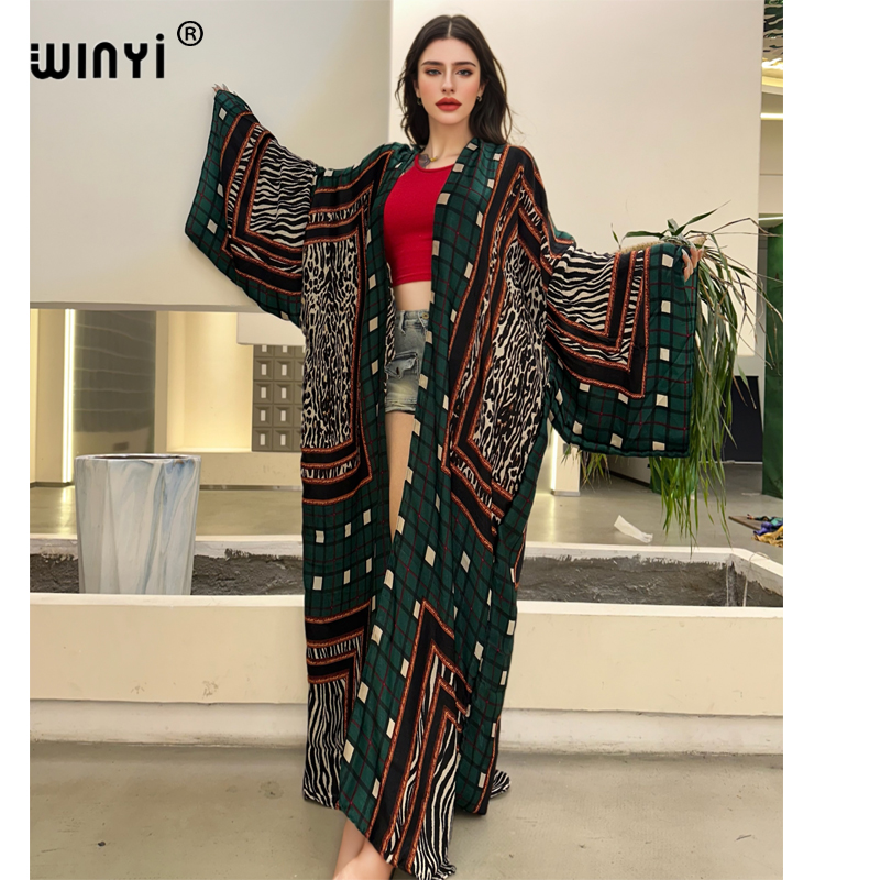 Boho Summer Beach Maxi Dress - WINYI Kimono Seksi Musim Panas 2025