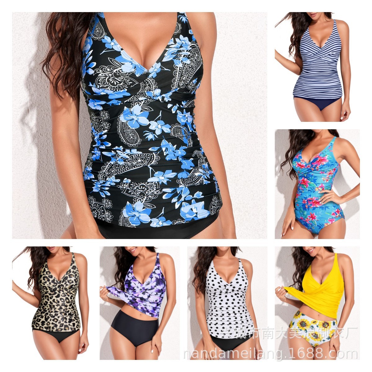 Tops - Pakaian Renang Wanita Tankini Tanpa Lengan