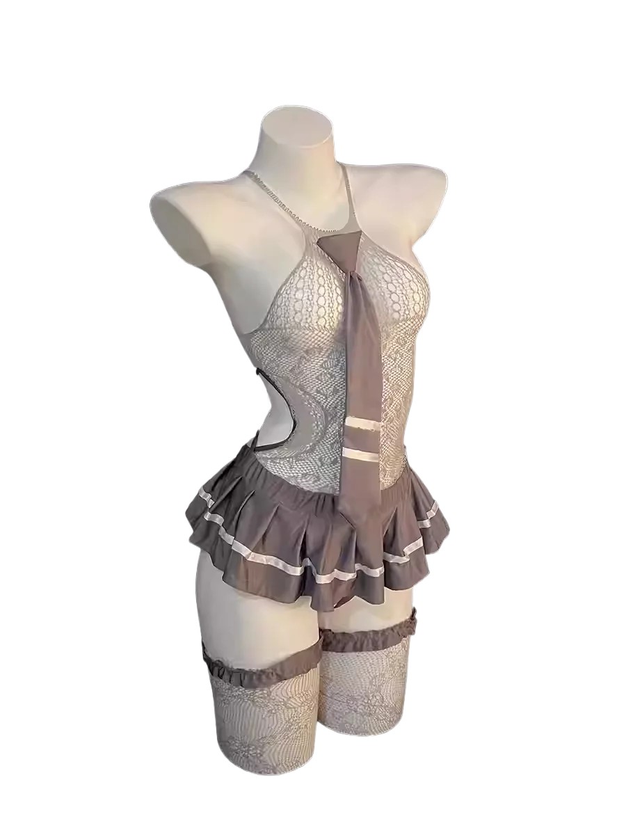 Skirts - Set lingerie seksi, menggoda, seragam, dan