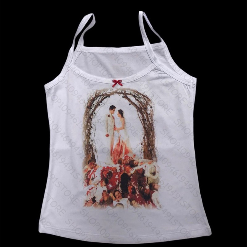 Y2K Graphic Baby Tee Crop - Atasan Crop Top Camisole Grafis Anime