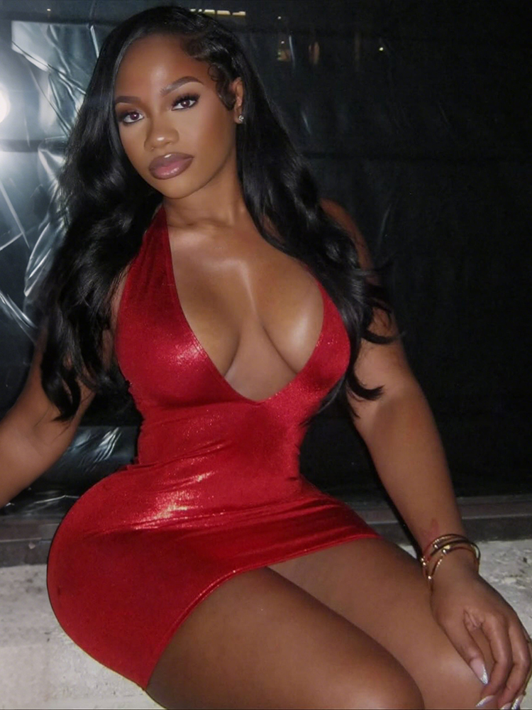 Gaun Seksi Y2K Sisiterlinda un - Y2K Backless Halter Mini Dress ulasan dan harga