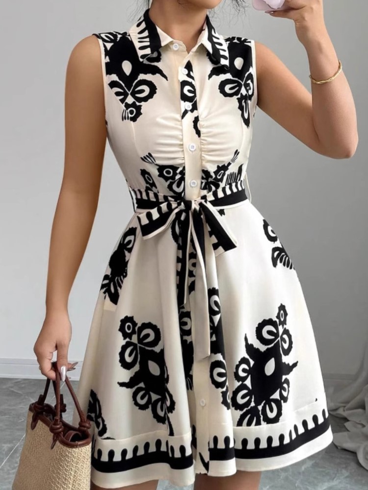 Gaun Kasual Fashion Baru Musim - French Vintage Floral Midi Dress ulasan dan harga