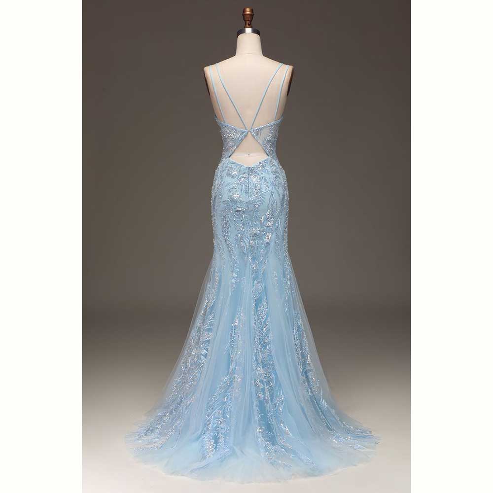 Gaun Pesta Malam Wanita Satin  - Elegant Satin Evening Gown Split ulasan dan harga