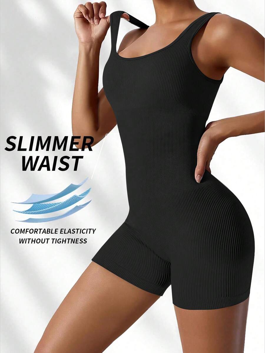KIKIMINK Jumpsuit Wanita Tanpa - Seamless Ribbed Workout Tank Top ulasan dan harga