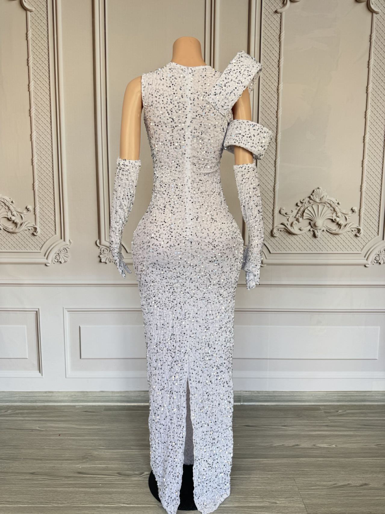 Gaun Panjang Leher V Dalam Ber - Sparkly Rhinestone Club Party Dress ulasan dan harga