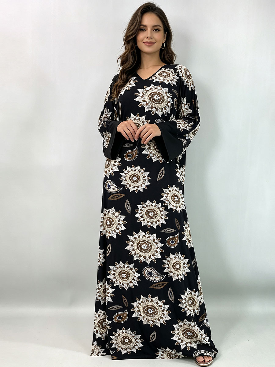 Gaun Maxi Ukuran Besar untuk W - Boho Summer Beach Maxi Dress ulasan dan harga