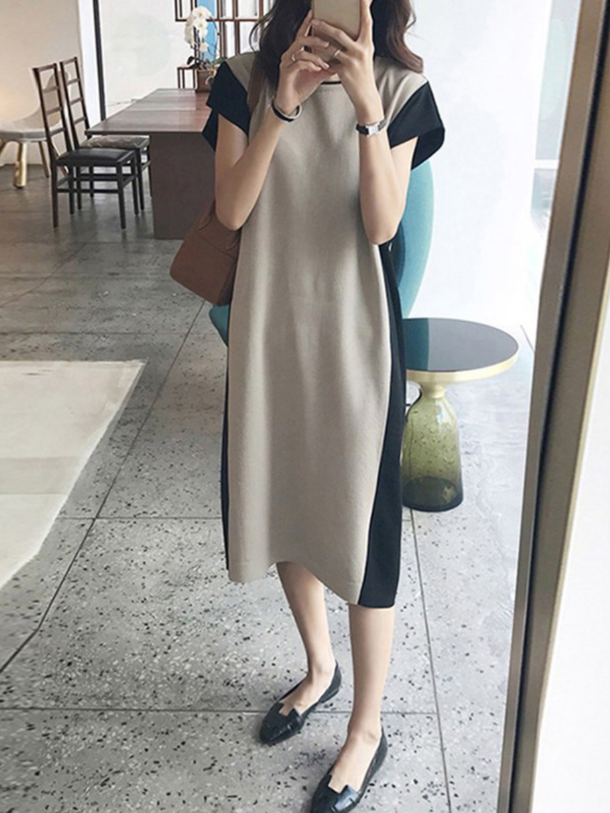 Gaun T-Shirt Vest Panjang Seda - Korean Style A Line Shirt Dress ulasan dan harga