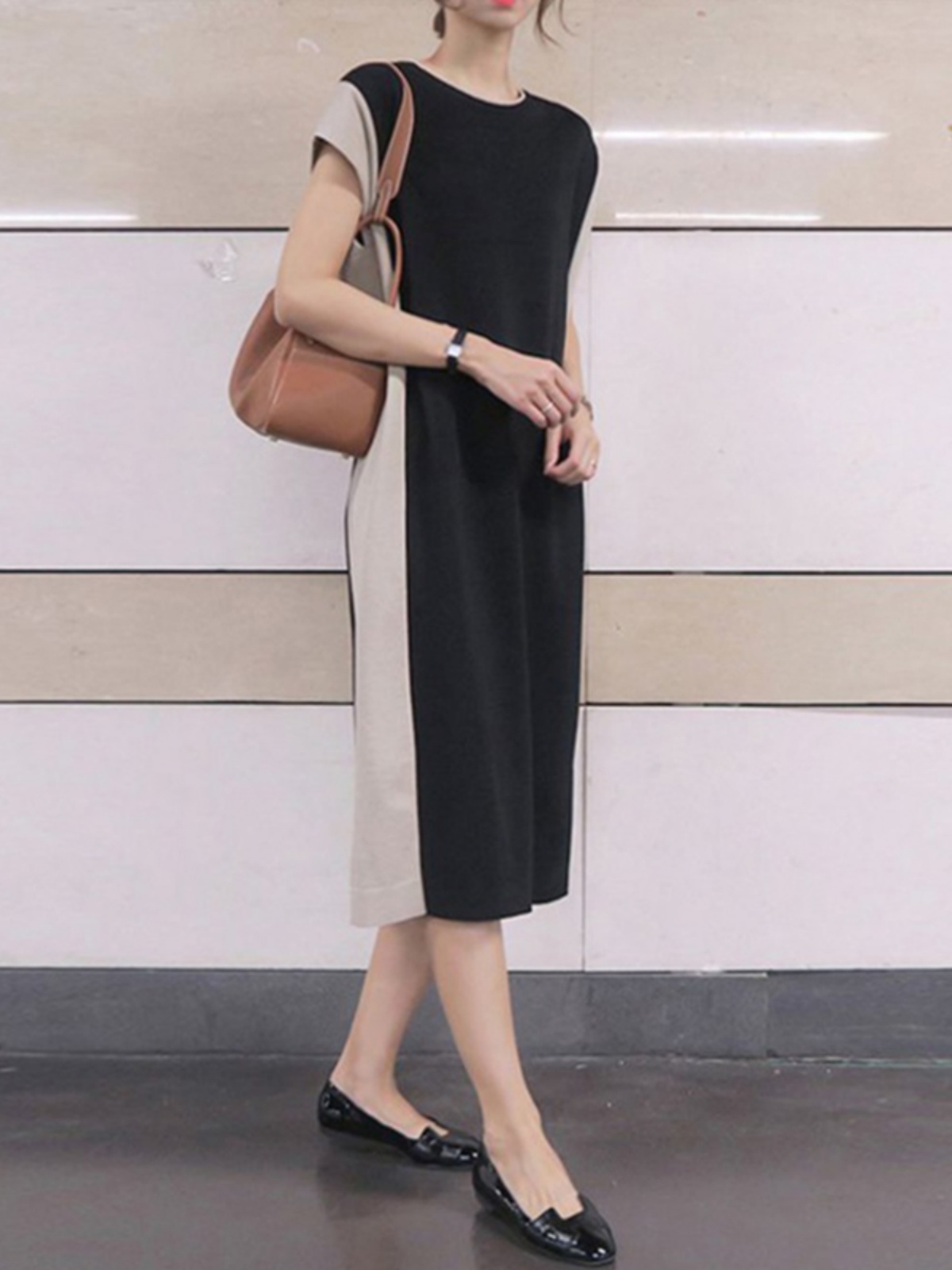 Gaun T-Shirt Vest Panjang Seda - Korean Style A Line Shirt Dress ulasan dan harga
