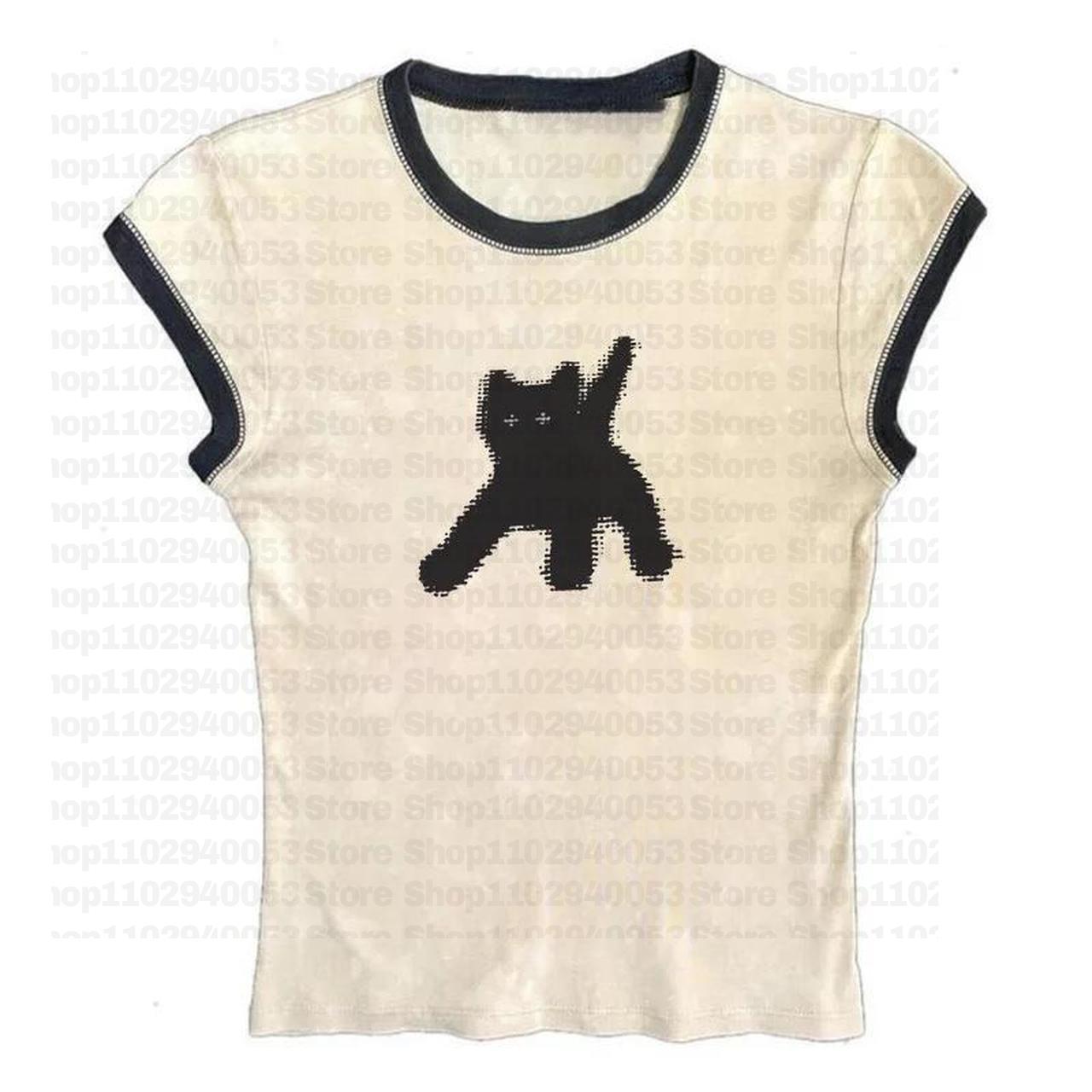 Kaus wanita lengan pendek, kau - Y2K Graphic Baby Tee Crop ulasan dan harga