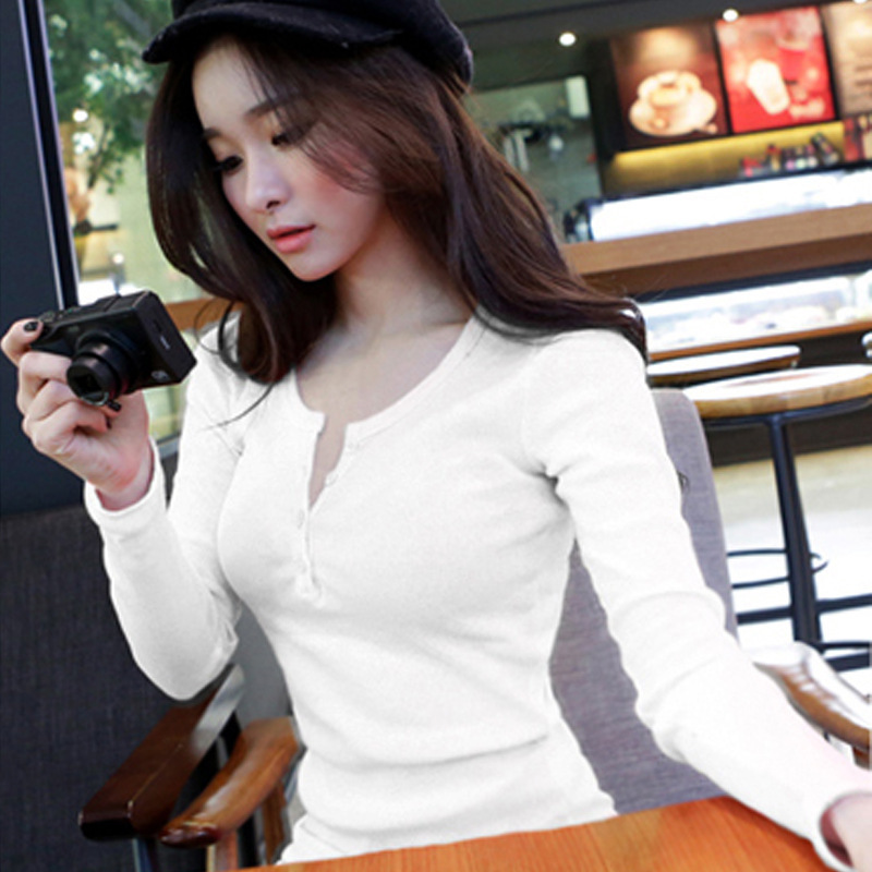 Kaos wanita lengan panjang war - Blouses ulasan dan harga