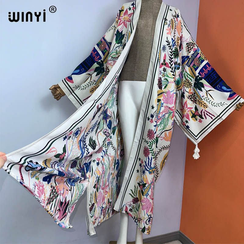WINYI kimono baru pantai boho  - Boho Summer Beach Maxi Dress ulasan dan harga