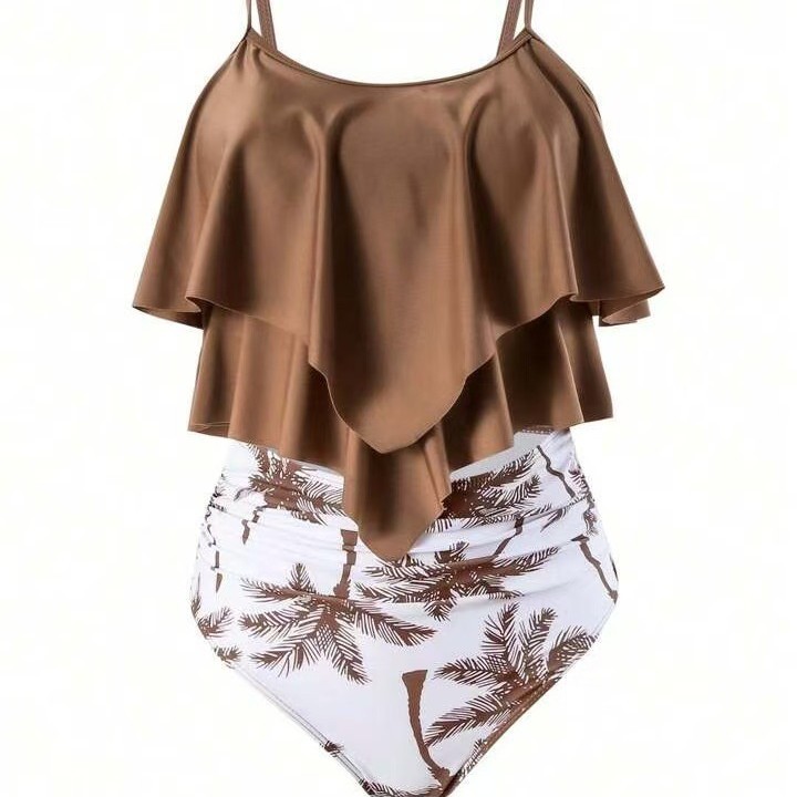 Bikini Wanita Atasan Ruffle Pi - Tops ulasan dan harga