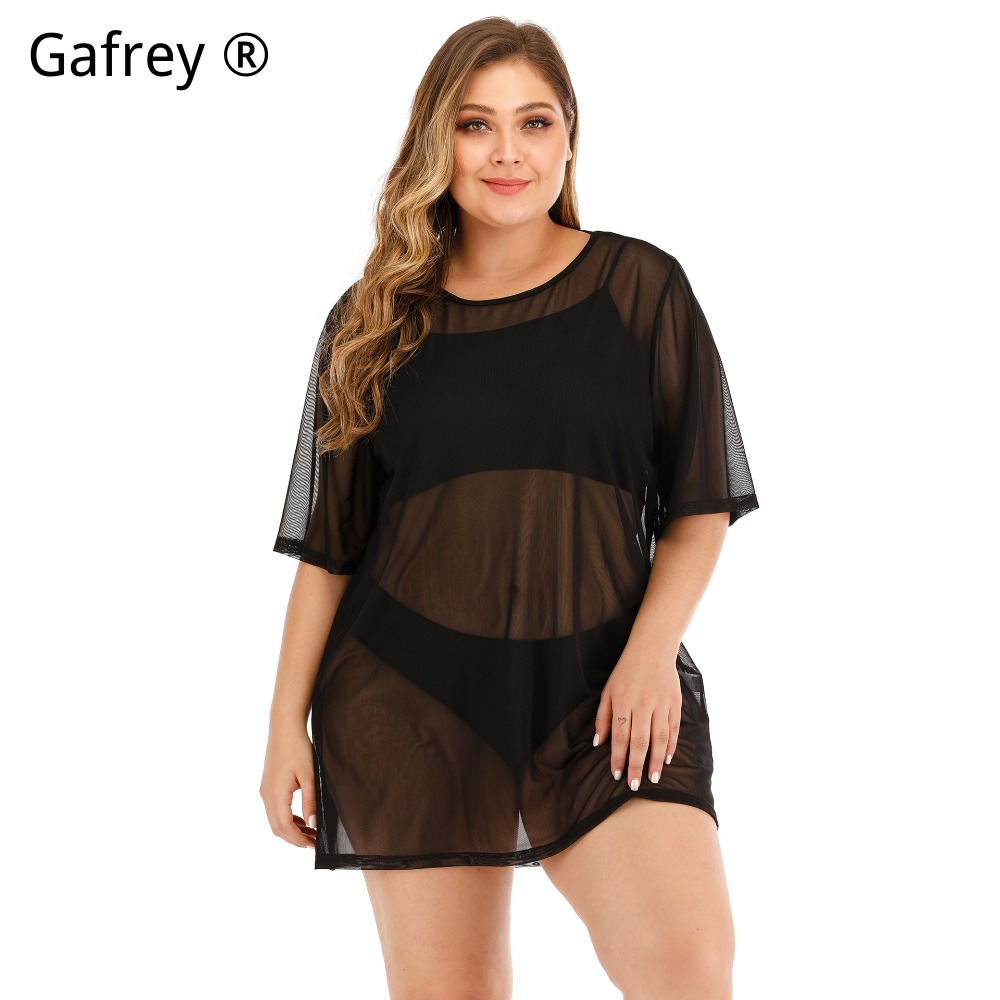 Gaun Pantai Seksi Ukuran Besar - Sexy Mesh Sheer Bodycon Dress ulasan dan harga