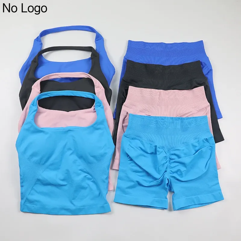 Set Yoga Seamless Wanita, Tank - Seamless Ribbed Workout Tank Top ulasan dan harga