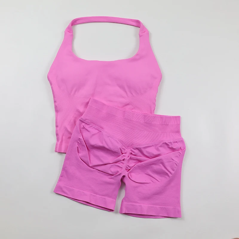 Set Yoga Seamless Wanita, Tank - Seamless Ribbed Workout Tank Top ulasan dan harga