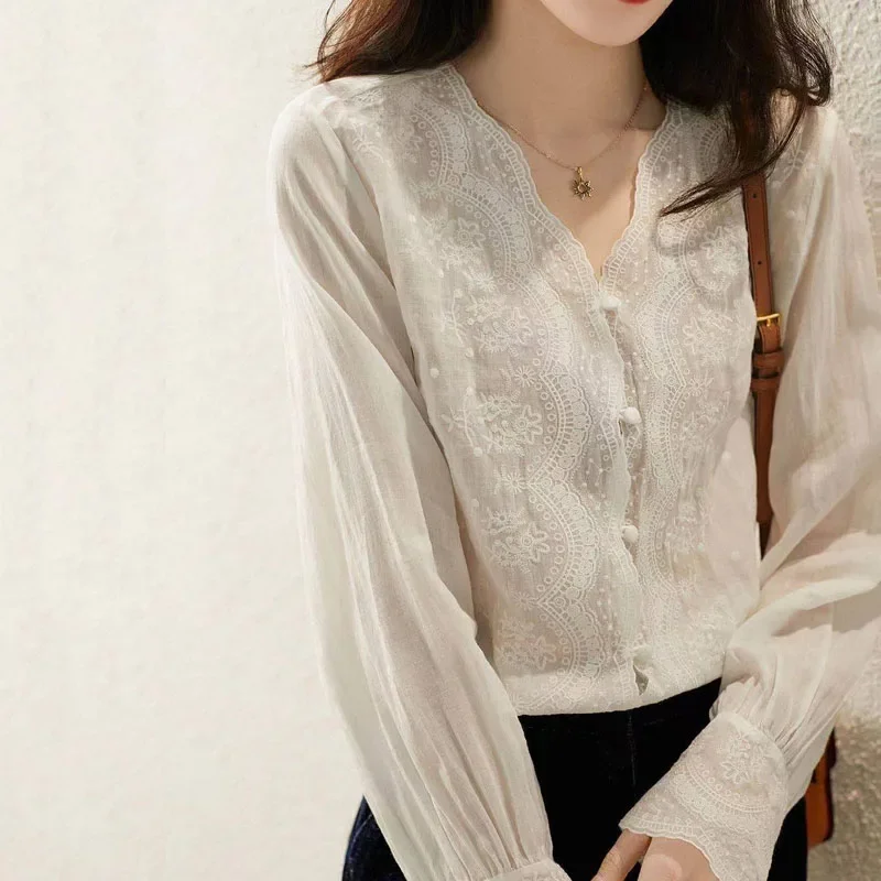 GELITAYIN Blus Linen Lengan Pa - Casual Loose Linen Shirt Dress ulasan dan harga