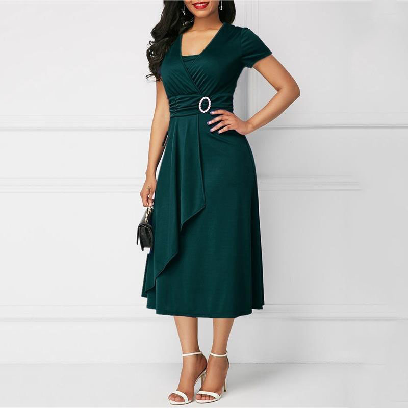 We.Fine Dress Gaun Pesta Midi  - French Vintage Floral Midi Dress ulasan dan harga