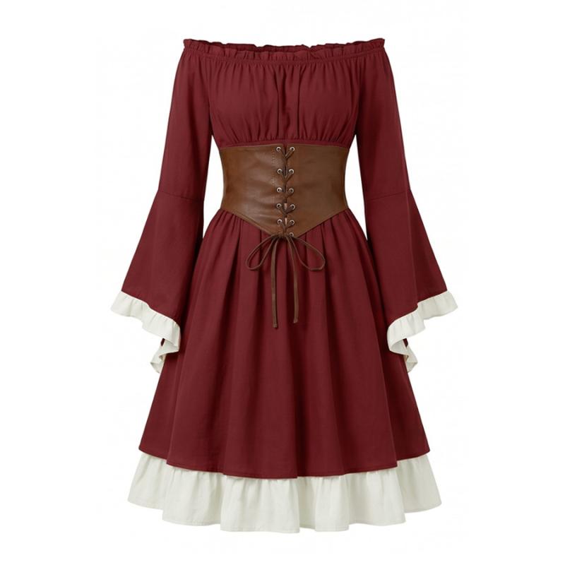 Gaun Midi Renaisans Abad Perte - Dresses ulasan dan harga