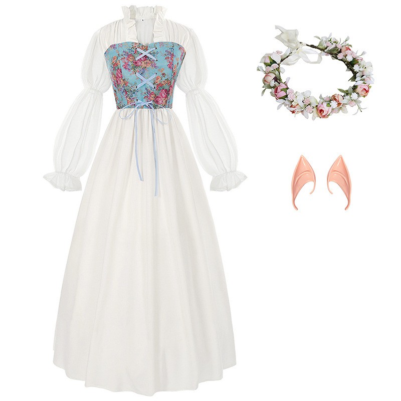 Gaun Korset Bergaya Renaisans  - Dresses ulasan dan harga