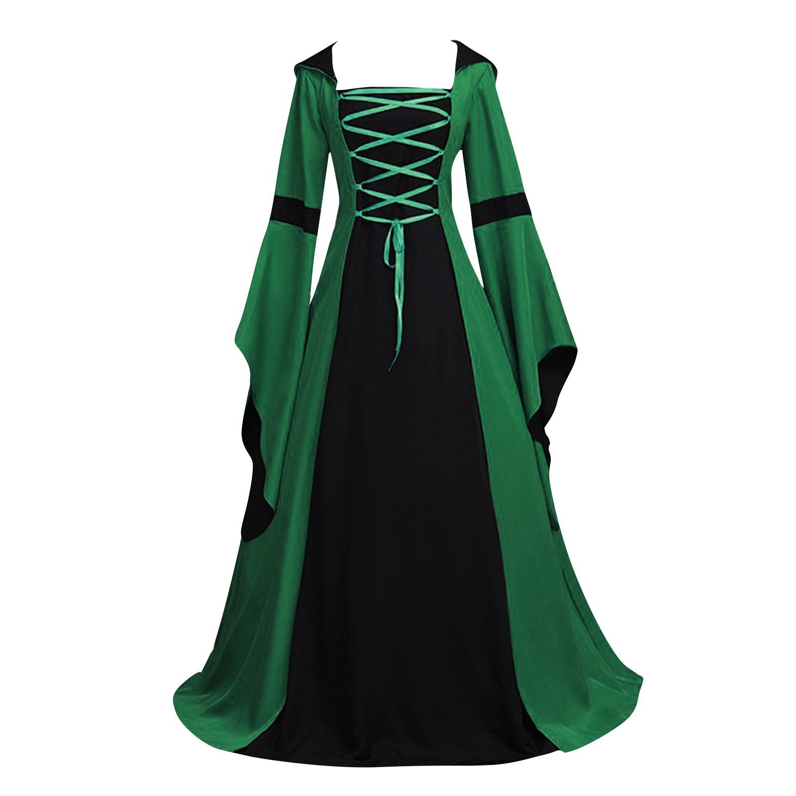 Gaun Lengan Lonceng Berkerudun - Dresses ulasan dan harga