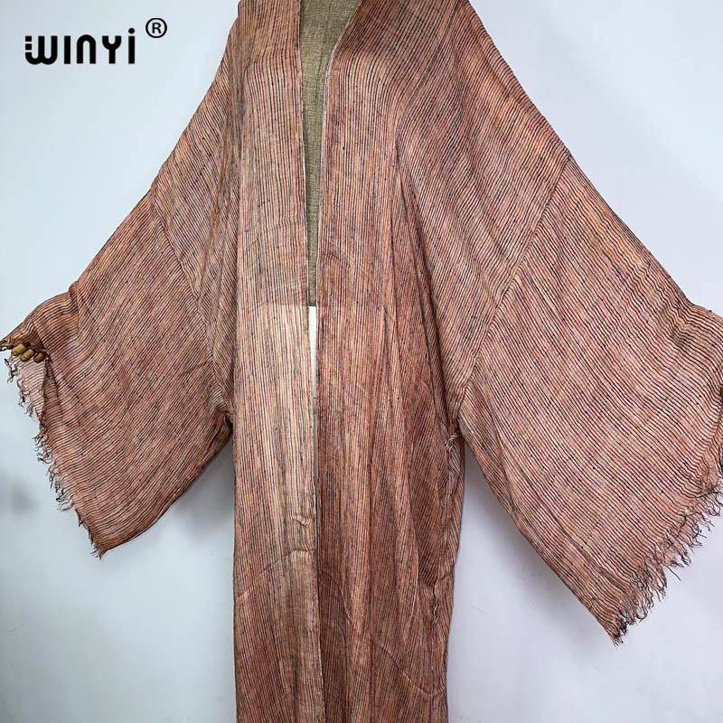 WINYI Gaun Cardigan Wanita Ber - Boho Summer Beach Maxi Dress ulasan dan harga
