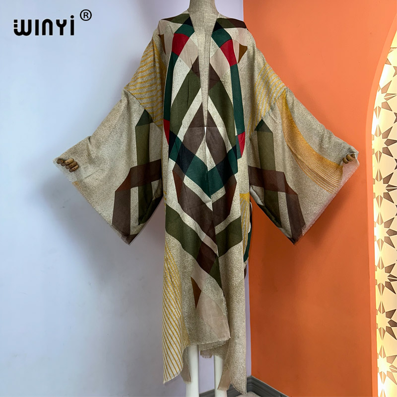 WINYI kimono musim panas boho  - Boho Summer Beach Maxi Dress ulasan dan harga
