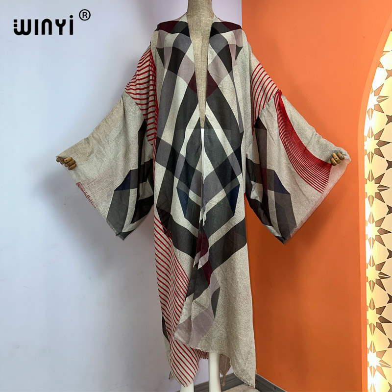 WINYI kimono musim panas boho  - Boho Summer Beach Maxi Dress ulasan dan harga
