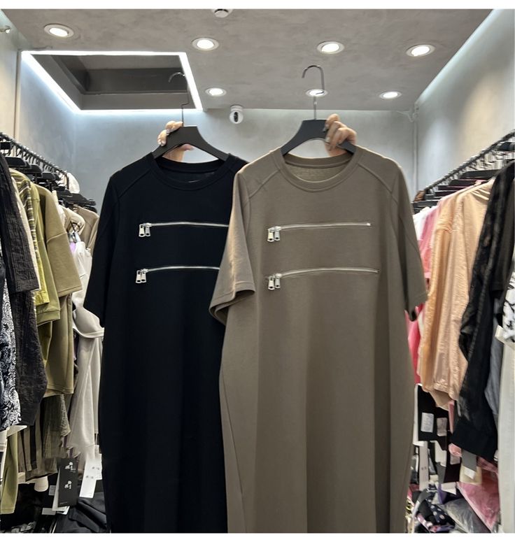 Gaun Kaus Lengan Pendek Longga - Korean Style A Line Shirt Dress ulasan dan harga